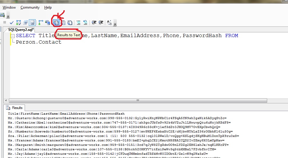 Obtaining Pipe Delimited Results from SQL Server using SSMS – MSSQLTREK